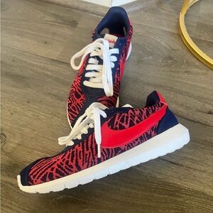 Nike Red and Blue Athletic Shoes